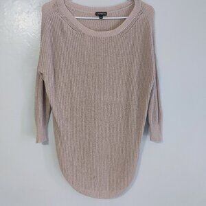 Express Mauve Knit Tunic Sweater XS